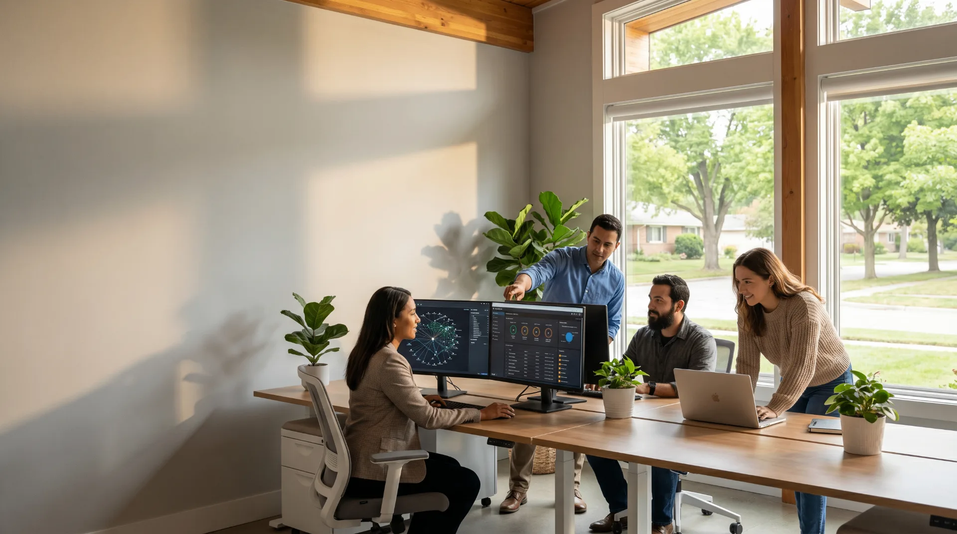 Modern technology office representing Phantom Technology Solutions managed IT environment